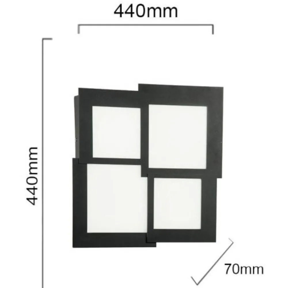 Plafoniere Moderne-Ondaluce pl passpartou plafoniera quadrata led oro