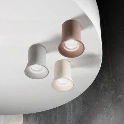 Faretti Da Soffitto-Ondaluce pl rock faretto da soffitto in cemento grigio