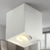 Faretti Da Soffitto-Ondaluce pl sirta faretto in gesso quadrato orientabile bianco