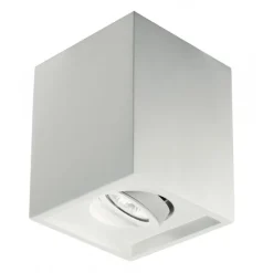Faretti Da Soffitto-Ondaluce pl sirta faretto in gesso quadrato orientabile bianco