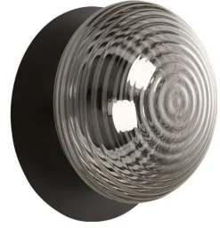 Plafoniere Moderne-Ondaluce pl tondo plafoniera camera da letto vetro fume