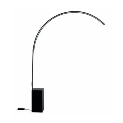 Lampade Da Terra-Ondaluce pt biblio lampada da terra ad arco nera led 3000k moderna