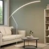 Lampade Da Terra-Ondaluce pt folaga lampada da terra ad arco bianco led 3000k dimmerabile