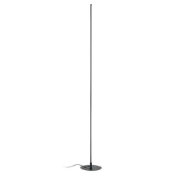 Lampade Da Terra-Ondaluce pt genius nero piantana led 3000k sottile moderna