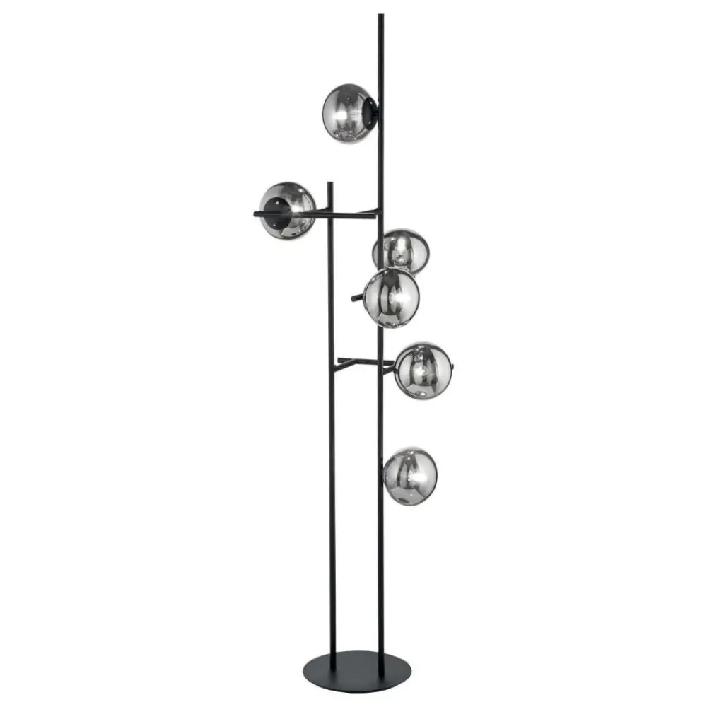 Lampade Da Terra-Ondaluce pt jewel lampada da terra nera 6 sfere vetro