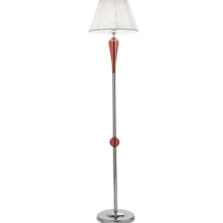 Lampade Da Terra-Ondaluce pt paganini lampada da terra cromo e vetro rubino per salone