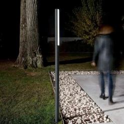 Lampioni Da Giardino-Ondaluce pt tommy lampione da esterno giardino antracite 180cm ip54