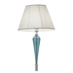 Lampade Da Terra-Ondaluce pt villa lampada da terra classica vetro ottanio paralume bianco