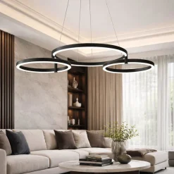 Lampadari Moderni-Ondaluce sabe lampadario moderno led 75w 3000k cerchi orientabili dimmerabile