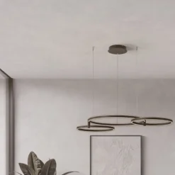 Lampadari Moderni-Ondaluce sabe lampadario moderno led 75w 3000k cerchi orientabili dimmerabile