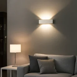 Applique Da Parete-Ondaluce sasha applique bianca led 3000k moderna