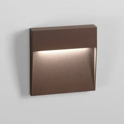 Segnapasso Led-Ondaluce segnapasso da esterno free square corten a parete led 4000k ip54