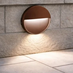 Segnapasso Led-Ondaluce segnapasso led da esterno rotondo corten 3w 4000k