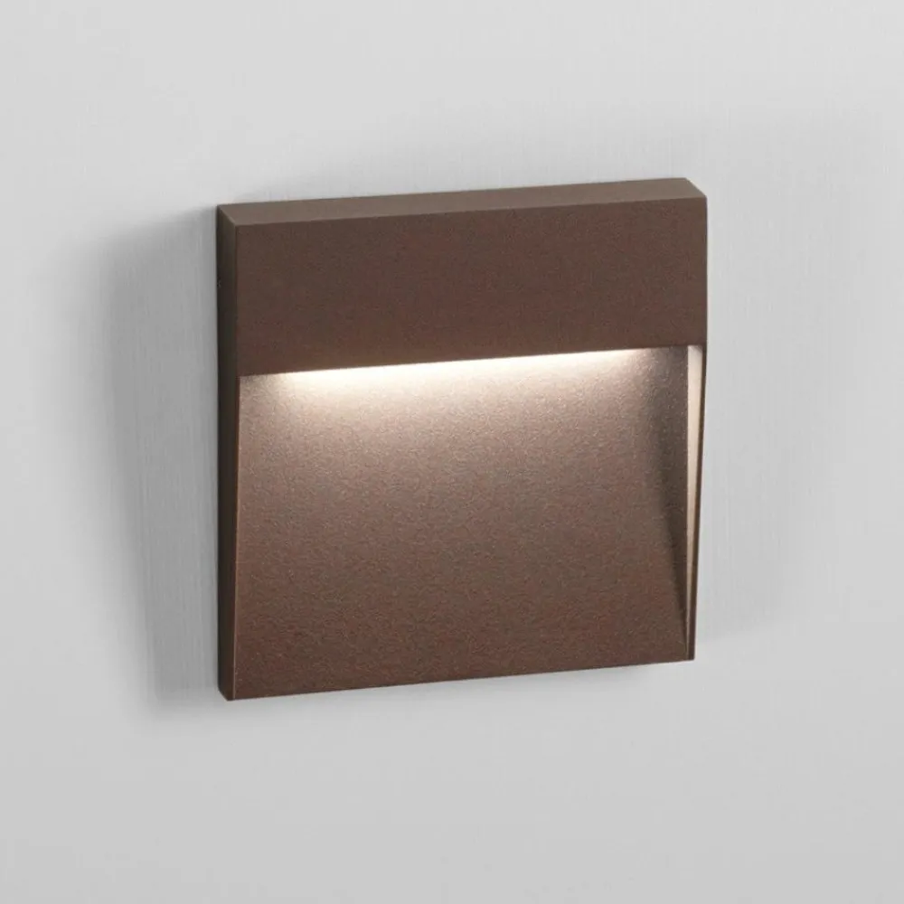 Segnapasso Led-Ondaluce segnapasso led da parete per esterno corten led 3w 3000k ip54