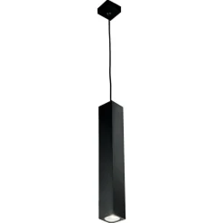Lampade A Sospensione-Ondaluce so aloa lampada a sospensione nero quadrato per bancone