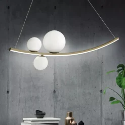 Lampadari Moderni-Ondaluce so altalena oro led 48w 3000k lampadario design moderno