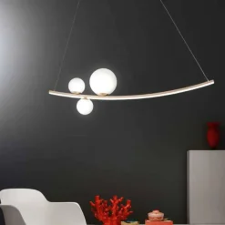 Lampadari Moderni-Ondaluce so altalena oro led 48w 3000k lampadario design moderno