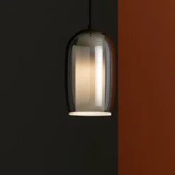 Lampade A Sospensione-Ondaluce so bonnie fume base nero lampada pendente da comodino