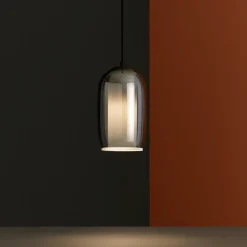Lampade A Sospensione-Ondaluce so bonnie fume base nero lampada pendente da comodino