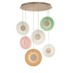 Lampadari Moderni-Ondaluce so candy 6 lampadario vetri multicolor moderno