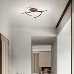 Plafoniere Moderne-Ondaluce soffira plafoniera marrone led 80w 3000k dimmerabile per soggiorno moderna