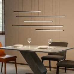 Lampadari Moderni-Ondaluce so genius 50 nero lampadario moderno led design