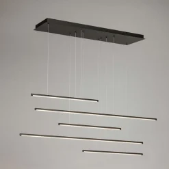 Lampadari Moderni-Ondaluce so genius 50 nero lampadario moderno led design