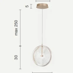 Lampade A Sospensione-Ondaluce so jokey pc lampadario vetro trasparente led