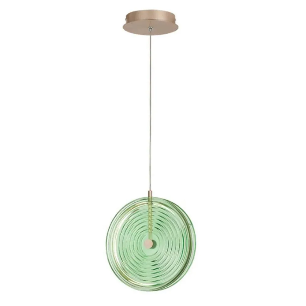 Lampadari Moderni-Ondaluce so jokey pc lampadario vetro verde led 3000k design