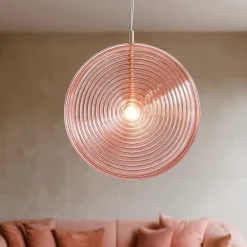 Lampadari Moderni-Ondaluce so jokey pc lampadario moderno vetro rosa led