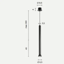 Lampade A Sospensione-Ondaluce so lila gr lampada a sospensione nera gu10