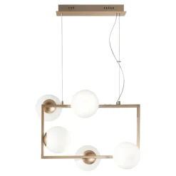 Lampadari Moderni-Ondaluce so monile 5 lampadario oro sfere vetro