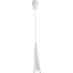 Lampade A Sospensione-Ondaluce so noa 50cm lampada a sospensione cono bianco cavo regolabile