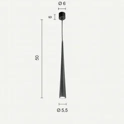 Lampade A Sospensione-Ondaluce so noa 50cm lampada a sospensione cono bianco cavo regolabile