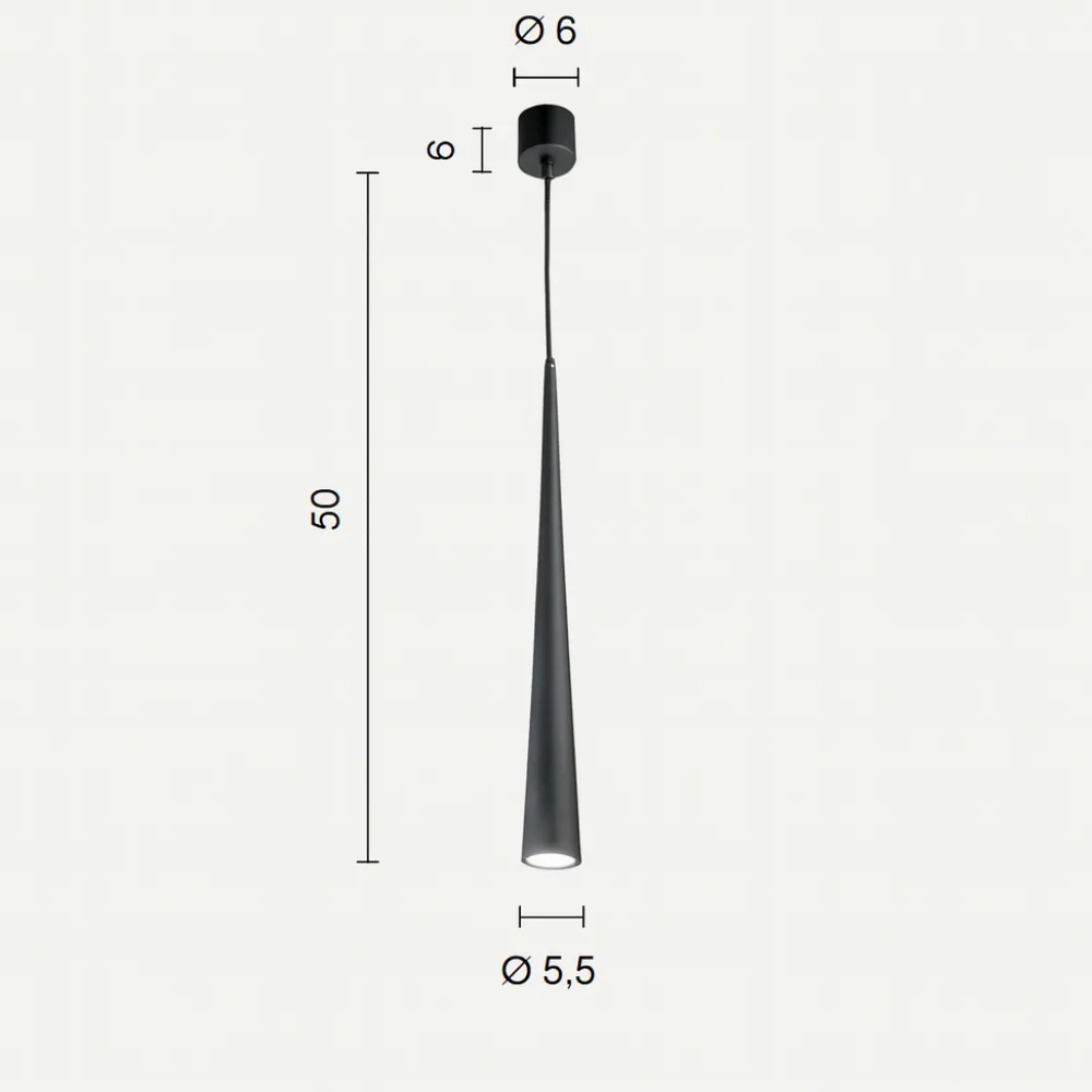 Lampade A Sospensione-Ondaluce so noa 50cm lampada a sospensione cono bianco cavo regolabile