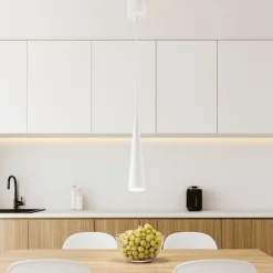 Lampade A Sospensione-Ondaluce so noa lampada a sospensione 25cm conica in metallo bianco