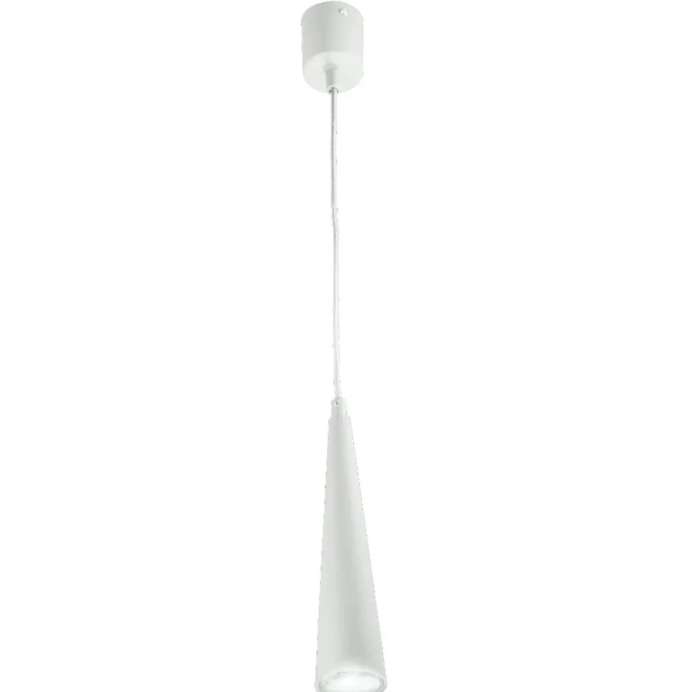 Lampade A Sospensione-Ondaluce so noa lampada a sospensione 25cm conica in metallo bianco