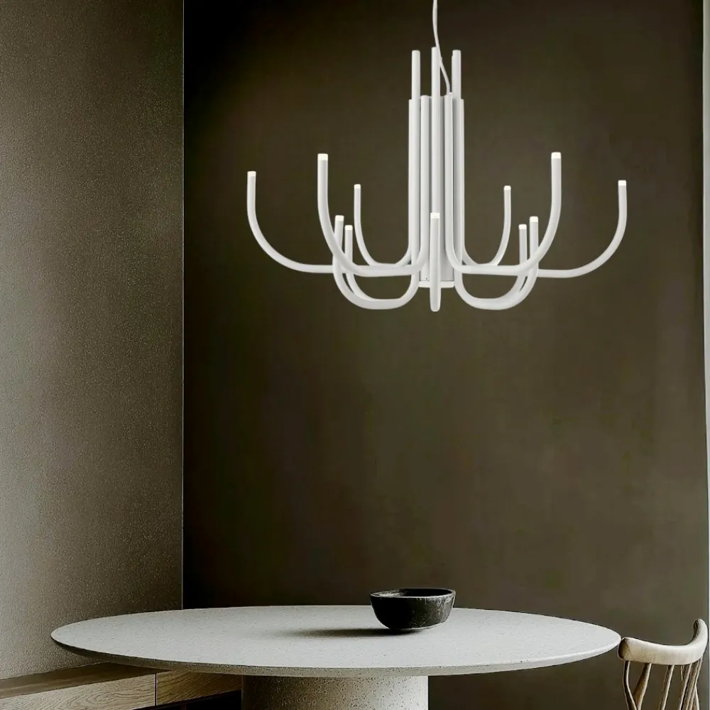 Lampadari Moderni-Ondaluce so nouveau bianco lampadario led moderno