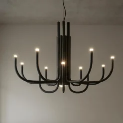 Lampadari Moderni-Ondaluce so nouveau nero lampadario led moderno