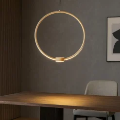 Lampadari Moderni-Ondaluce so omega pc oro lampadario cerchio oro led design