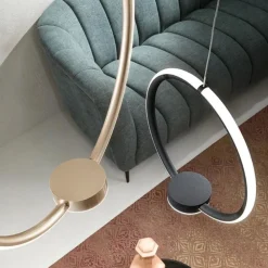 Lampadari Moderni-Ondaluce so omega pc oro lampadario cerchio oro led design