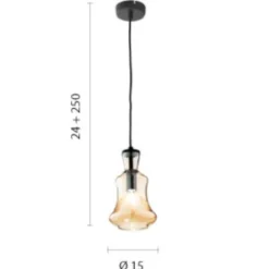 Lampade A Sospensione-Ondaluce so pin b lampada sospensione per bancone cucina vetro fume