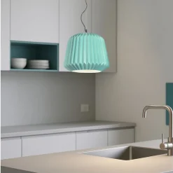 Lampade A Sospensione-Ondaluce so plumcake sospensione moderna ceramica turchese design per ingresso
