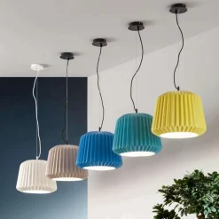 Lampade A Sospensione-Ondaluce so plumcake sospensione moderna ceramica turchese design per ingresso