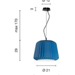 Lampade A Sospensione-Ondaluce so plumcake sospensione moderna ceramica turchese design per ingresso