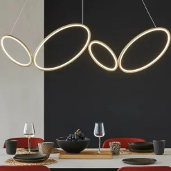Lampadari Moderni-Ondaluce so rice oro lampadario moderno per soggiorno