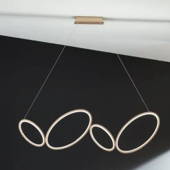 Lampadari Moderni-Ondaluce so rice oro lampadario moderno per soggiorno