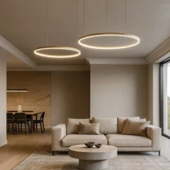 Lampadari Moderni-Ondaluce so soel 2 oro lampadario moderno cerchi led
