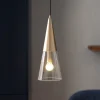 Lampade A Sospensione-Ondaluce so trento lampada a sospensione cono oro per tavolo da pranzo