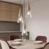Lampadari Cucina-Ondaluce so trento lampadario da cucina oro tre luci vetri